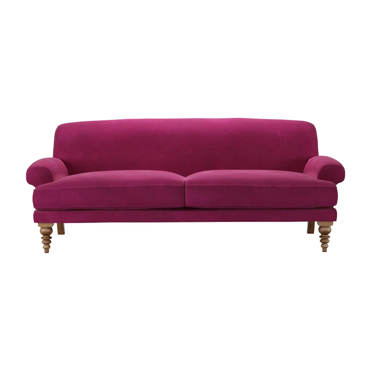 Saturday 3 Seat Sofa (breaks down) in Persian Rose Smart Velvet – image 1