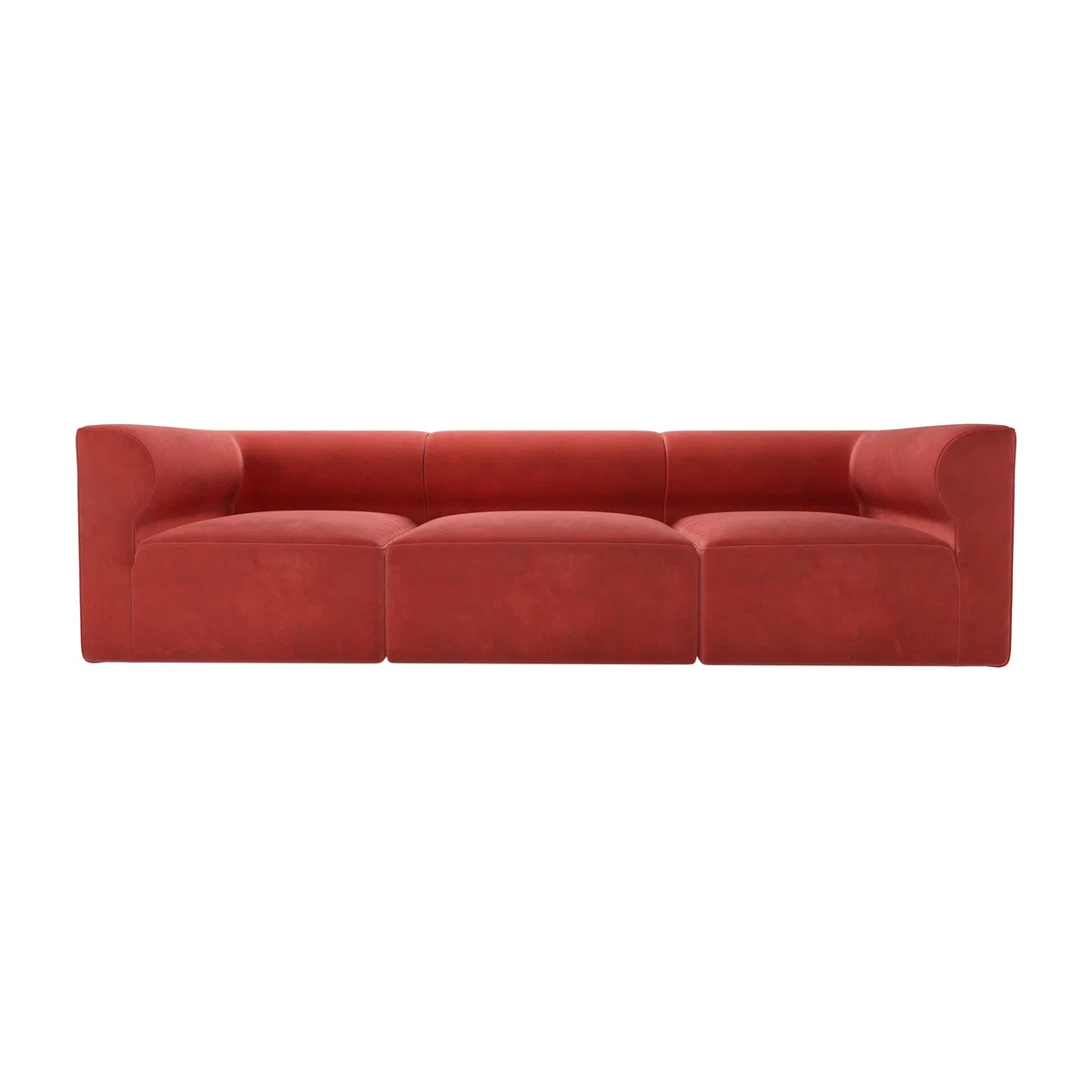 Cohen 3 Seat Sofa in Wild Raspberry Smart Velvet – image 1