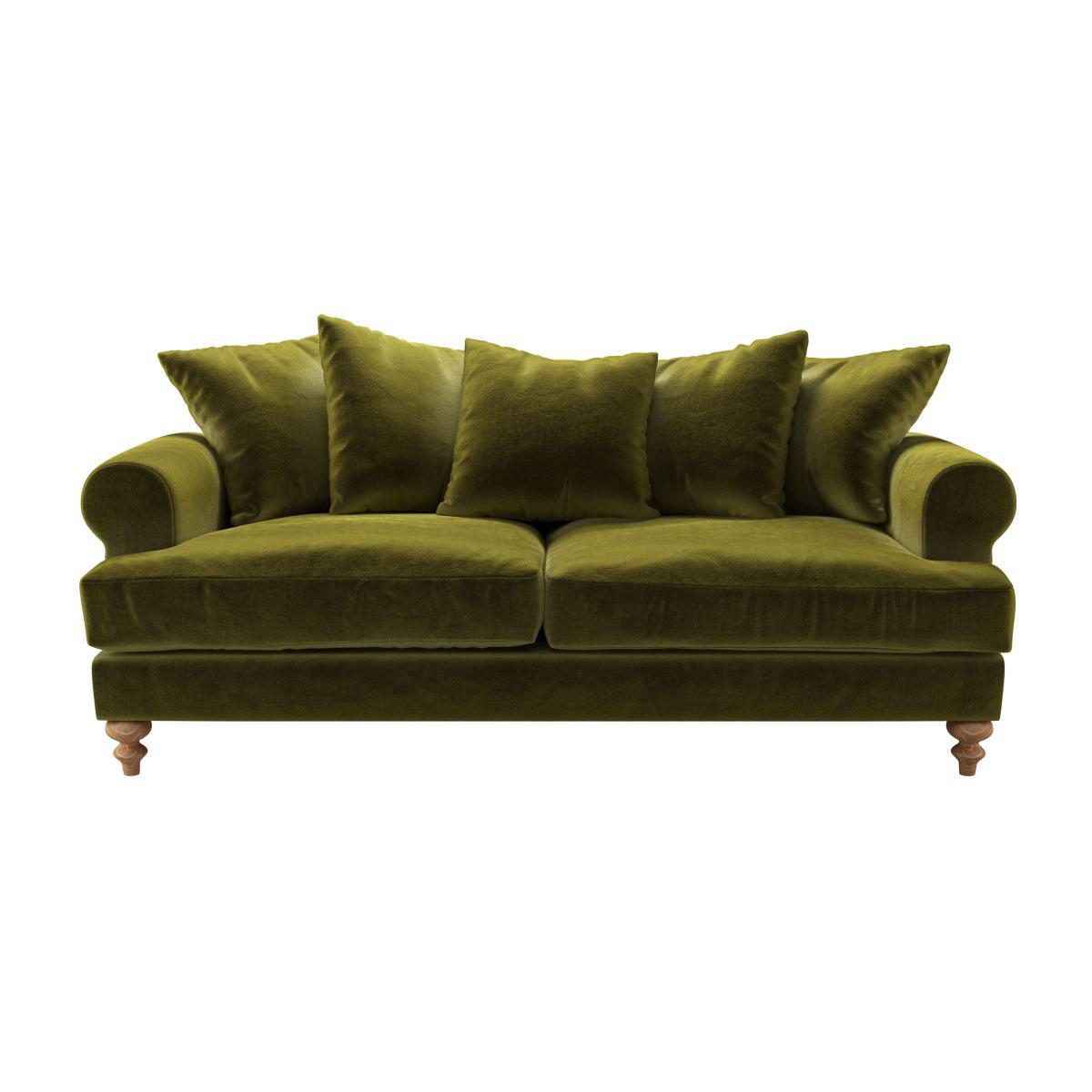 Teddy 3 Seat Sofa in Olive Cotton Matt Velvet - sofa.com – image 1