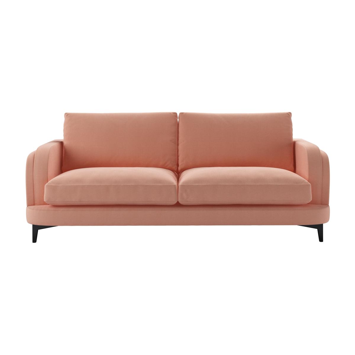 Boston Curved Arm 3 Seat Sofa in Sakura Pink Organic Smart Cotton – image 1