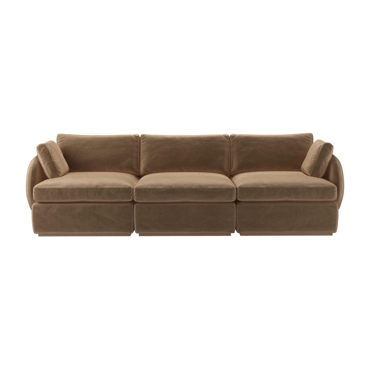 Ren 3 Seat Sofa in Spiced Latte Cotton Matt Velvet – image 1