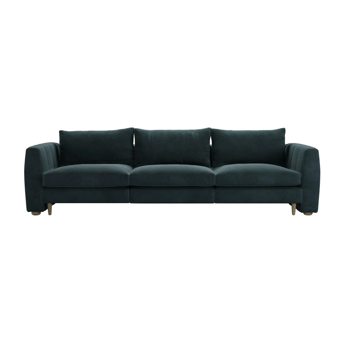 Tiffany 3 Seat Sofa in Deep Forest Aquaclean Clever Velvet – image 1