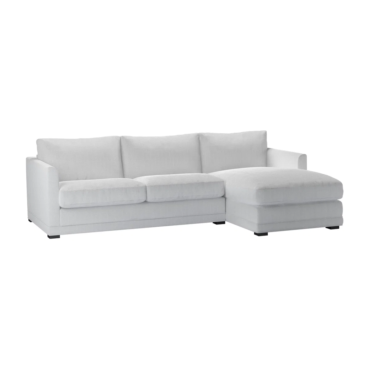 Aissa Medium RHF Chaise Storage Sofa in Pumice House Herringbone Weave - sofa.com – image 1