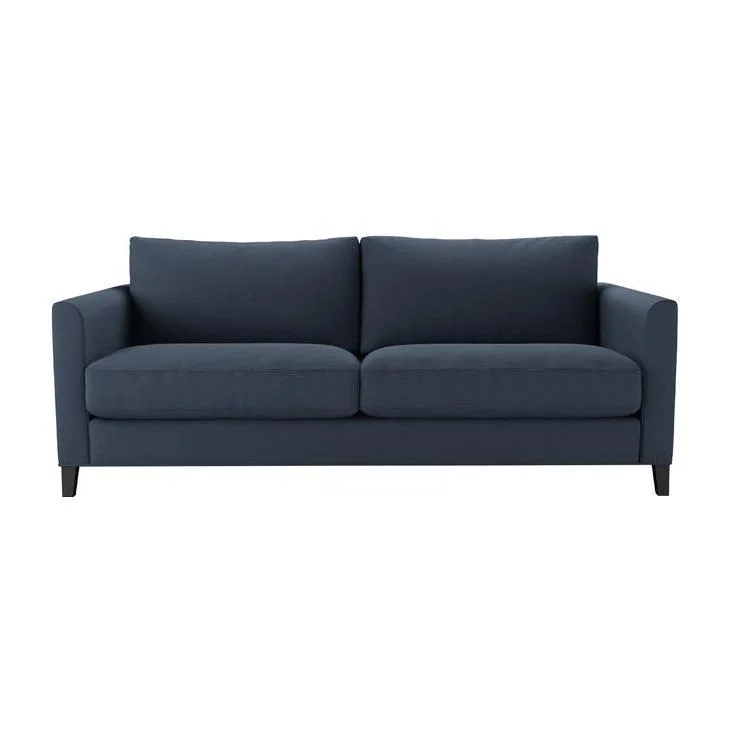 Izzy 3 Seat Sofa (breaks down) in Midnight Blue Brushed Linen Cotton - sofa.com – image 1