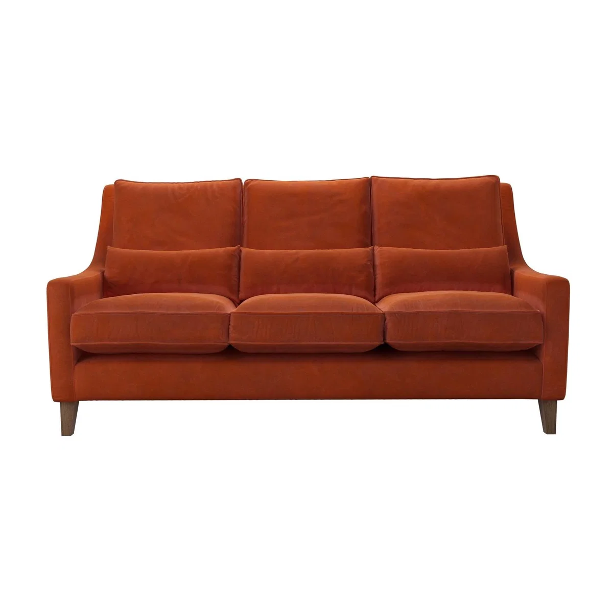 High Back Iggy 3 Seat Sofa in Moroccan Spice Smart Velvet - sofa.com – image 1