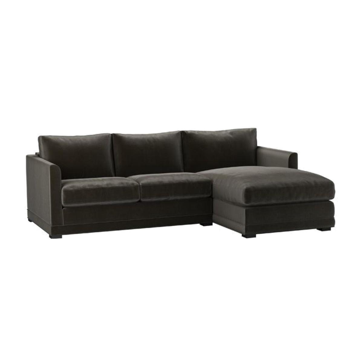 Aissa Small RHF Chaise Sofa in Elephant Cotton Matt Velvet - sofa.com – image 1