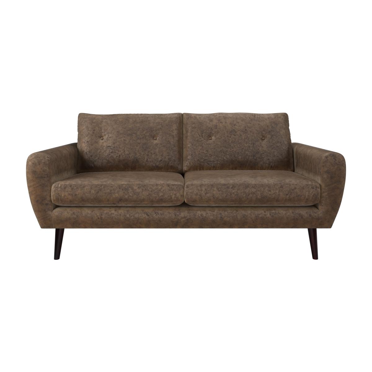 Jack 3 Seat Sofa in Chocolate Faux Leather – image 1