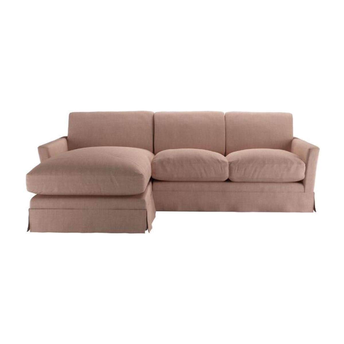 Otto Medium LHF Chaise Sofa in Blush Pure Belgian Linen - sofa.com
