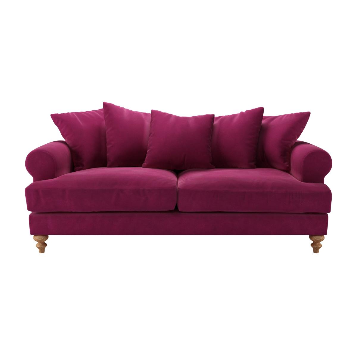 Teddy 3 Seat Sofa in Persian Rose Smart Velvet – image 1