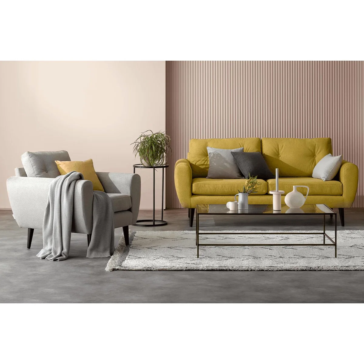Jack 3 Seat Sofa in Burnt Orange Velvet – image 3