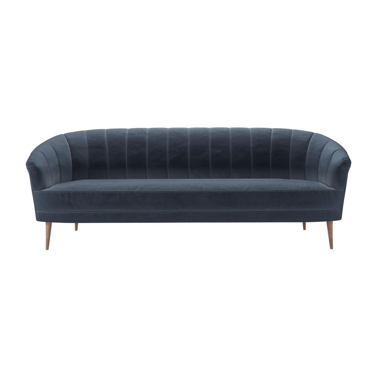 Harper 3 Seat Sofa in Skyfall Cotton Matt Velvet – image 1