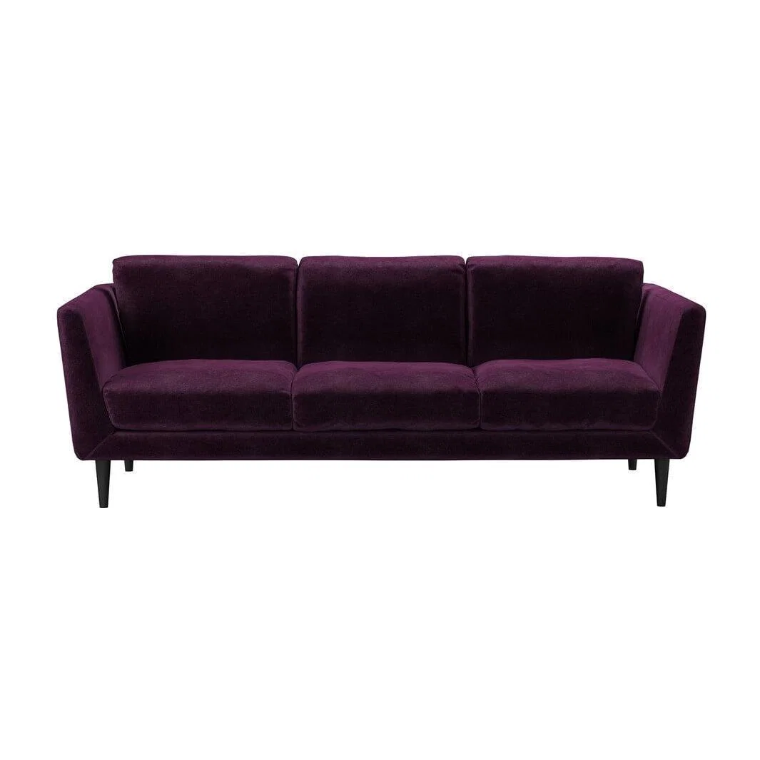 Nearly New Holly 3 Seat Sofa in Plum Smart Velvet - sofa.com – image 1