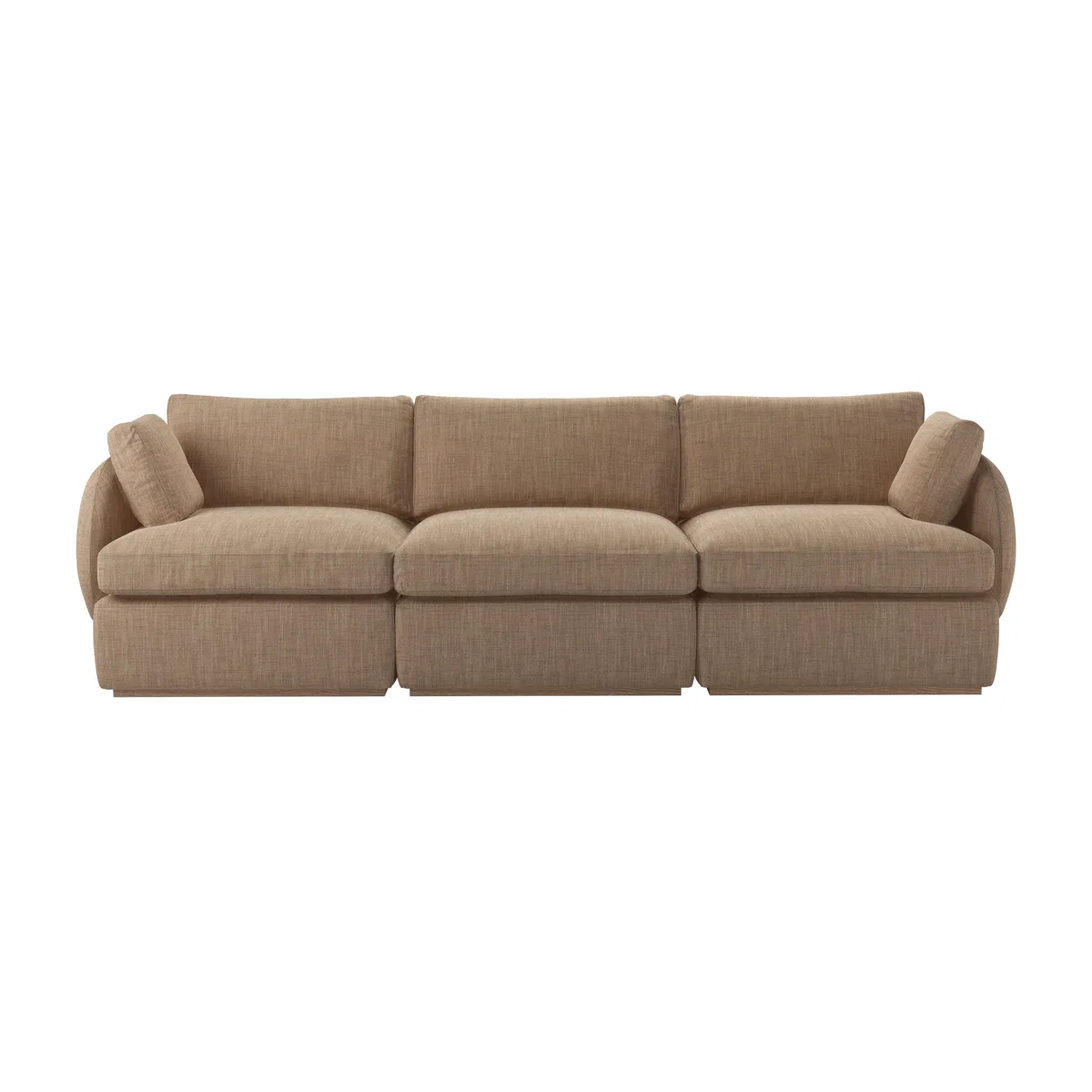 Ren 3 Seat Sofa in Driftwood Baylee Multi-Tone Viscose Linen – image 1