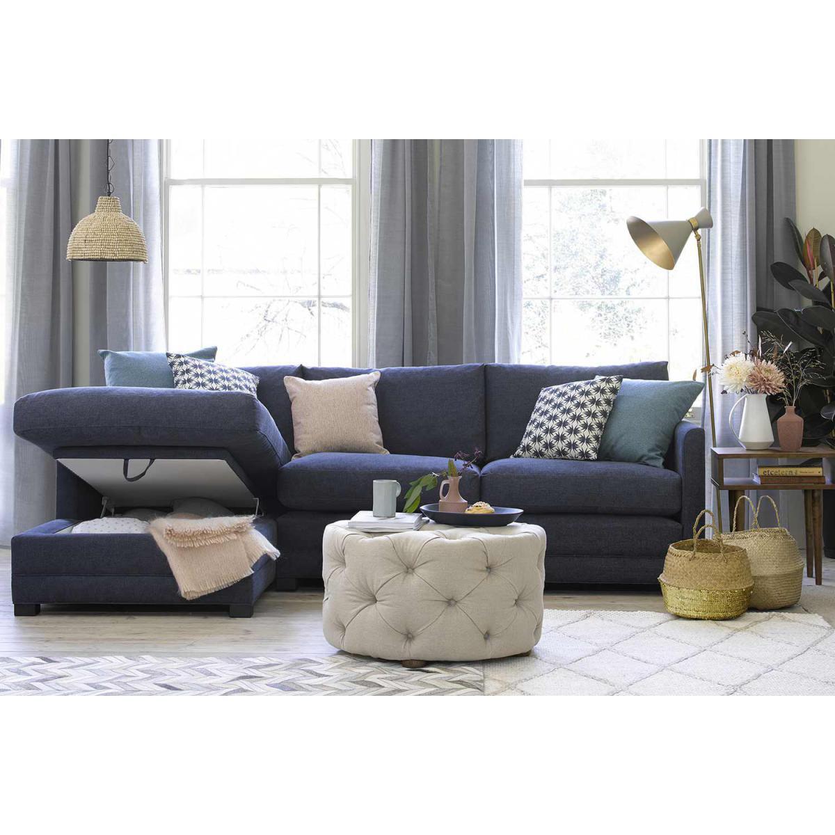 Aissa Small RHF Chaise Storage Sofa in Earl Grey Smart Velvet - sofa.com – image 2
