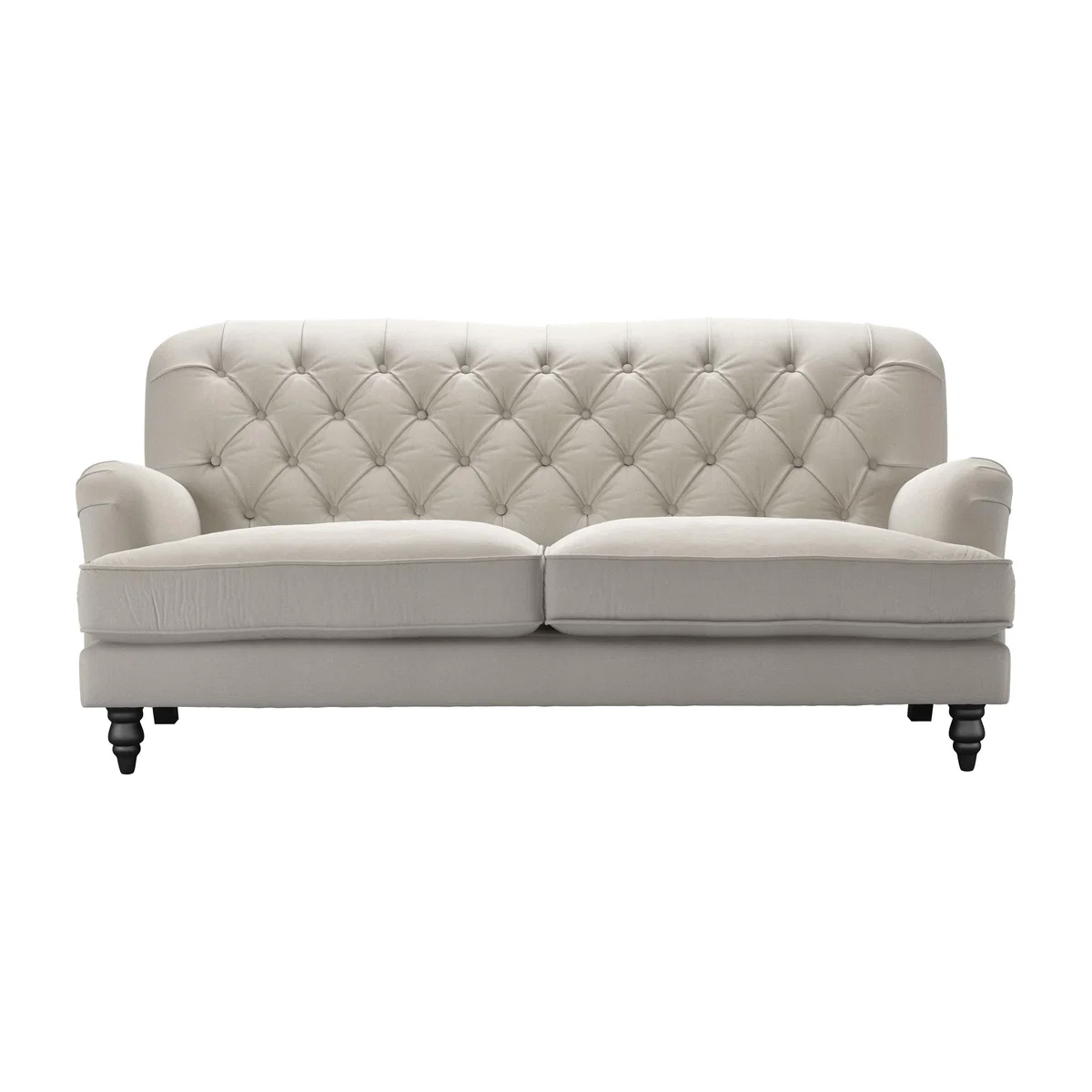 Snowdrop Button Back 3 Seat Sofa (breaks down) in Stoneware Easy Cotton - sofa.com – image 1