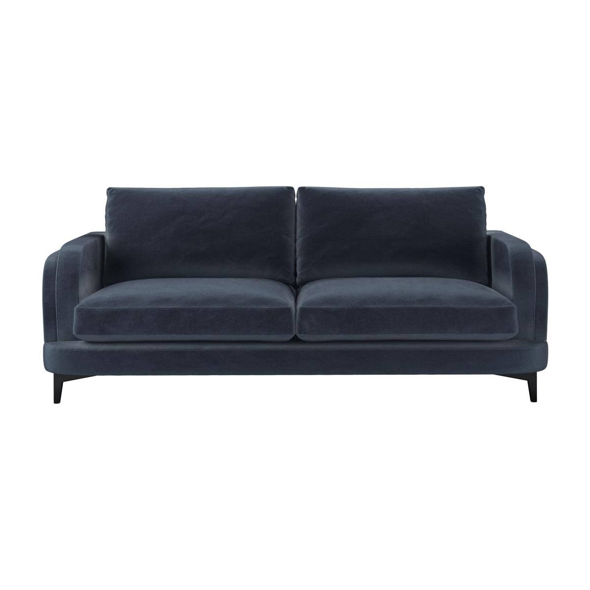 Boston Curved Arm 3 Seat Sofa in Skyfall Cotton Matt Velvet – image 1