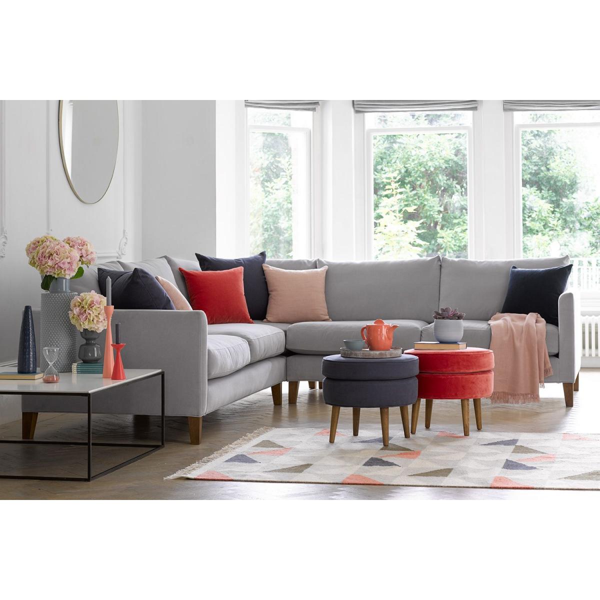 Izzy 3 Seat Sofa (breaks down) in Skyfall Cotton Matt Velvet – image 5