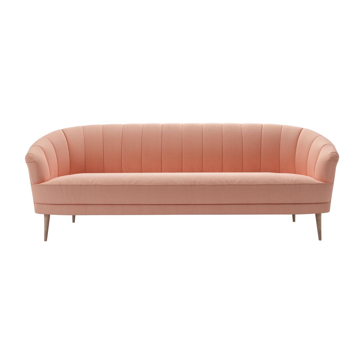 Harper 3 Seat Sofa in Sakura Pink Organic Smart Cotton – image 1