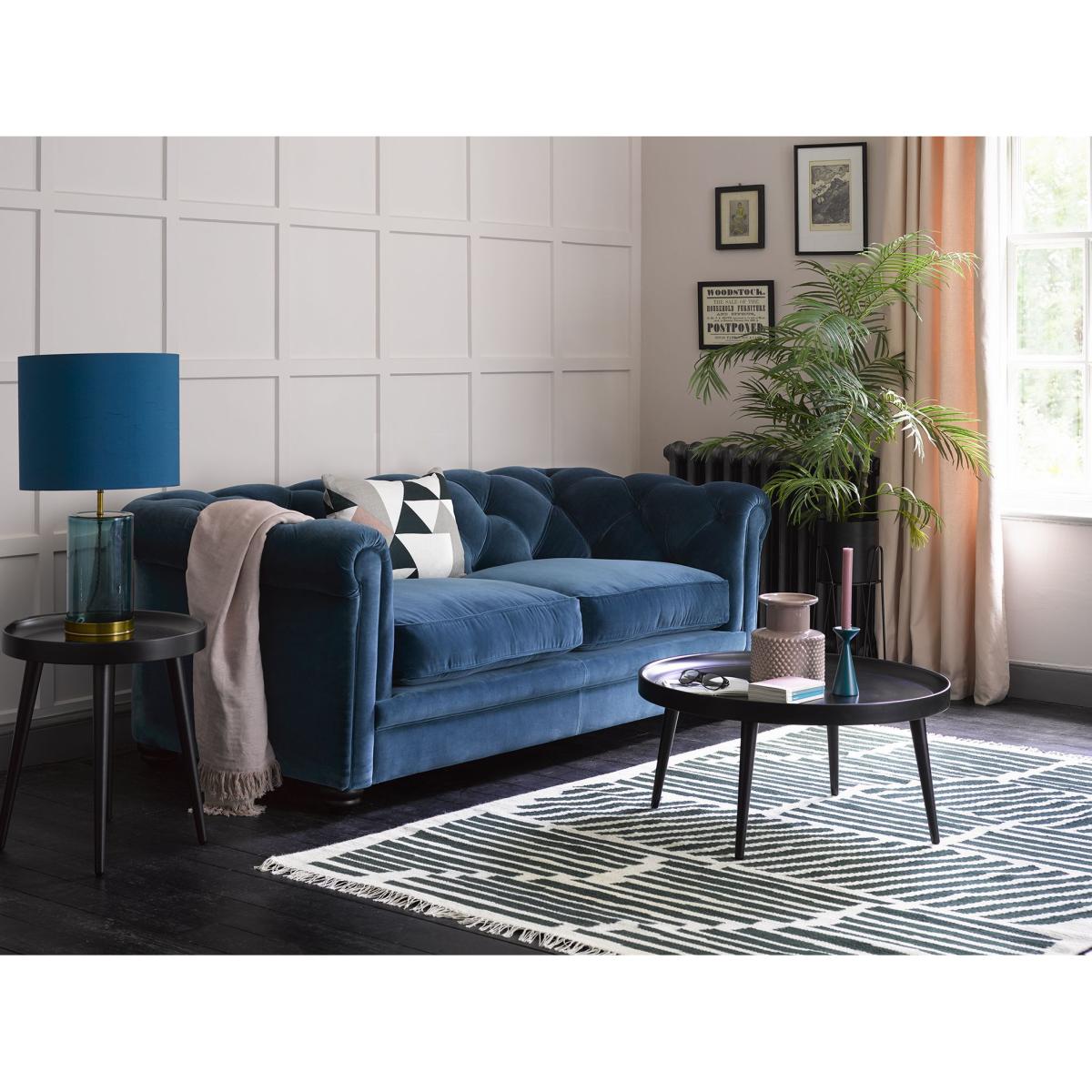Patrick 3 Seat Sofa in Deep Forest Aquaclean Clever Velvet – image 4