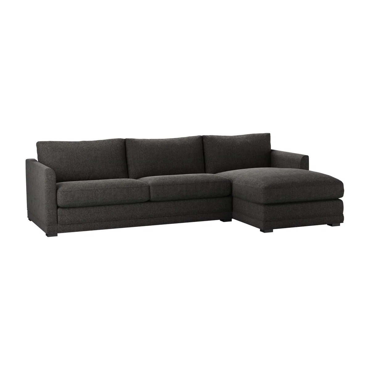 Aissa Large RHF Chaise Sofa in Anthracite Quartz - sofa.com