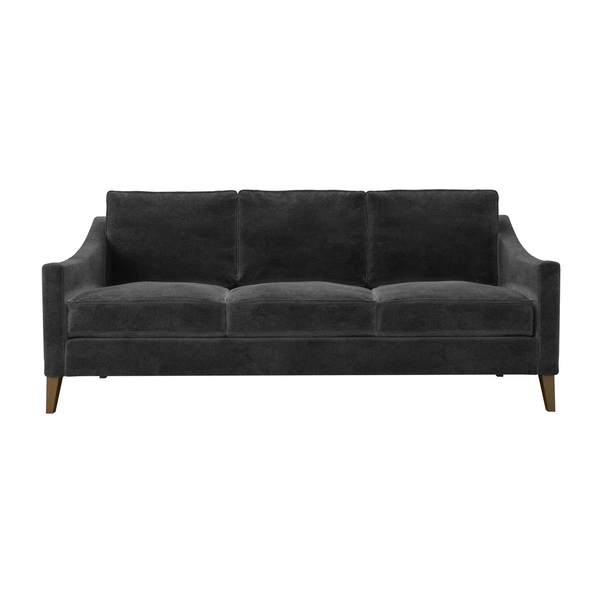 Iggy 3 Seat Sofa (breaks down) in Raven Speckled Chenille – image 1