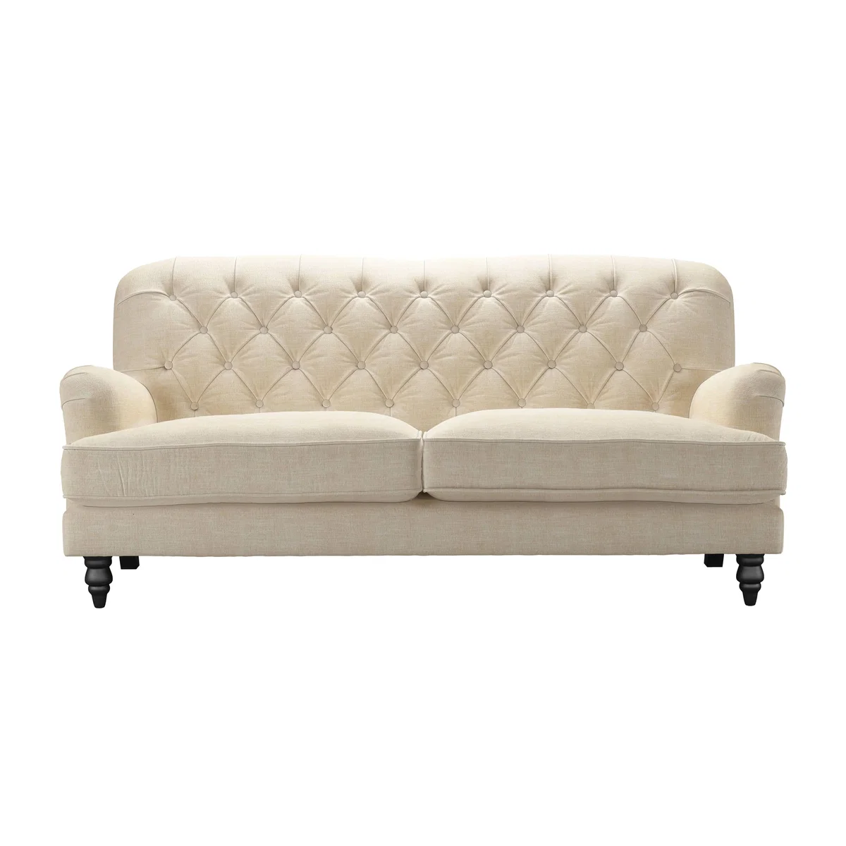 Snowdrop Button Back 3 Seat Sofa in Chantilly Aquaclean Clever Chenille – image 1