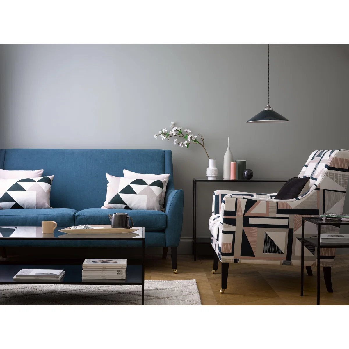 Walter 3 Seat Sofa in Hydrangea Highland Tweed - sofa.com – image 2