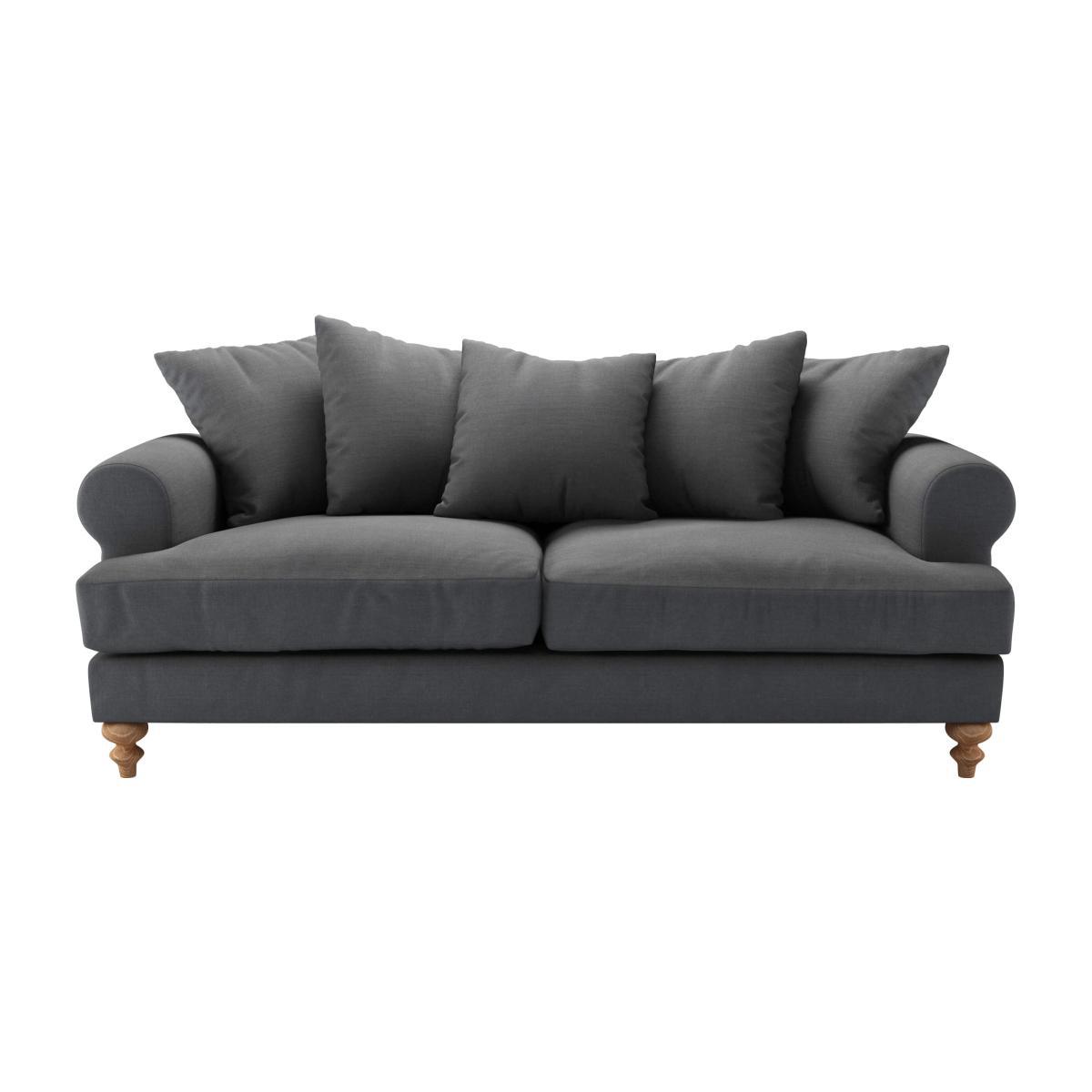 Perfectly Pristine Teddy 3 Seat Sofa in Monsoon Brushed Linen Cotton - sofa.com – image 1