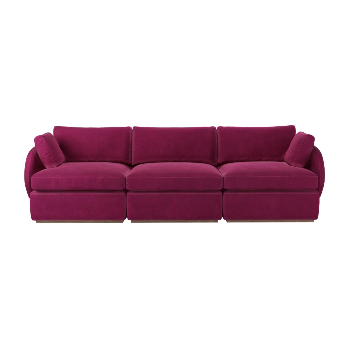 Ren 3 Seat Sofa in Persian Rose Smart Velvet – image 1