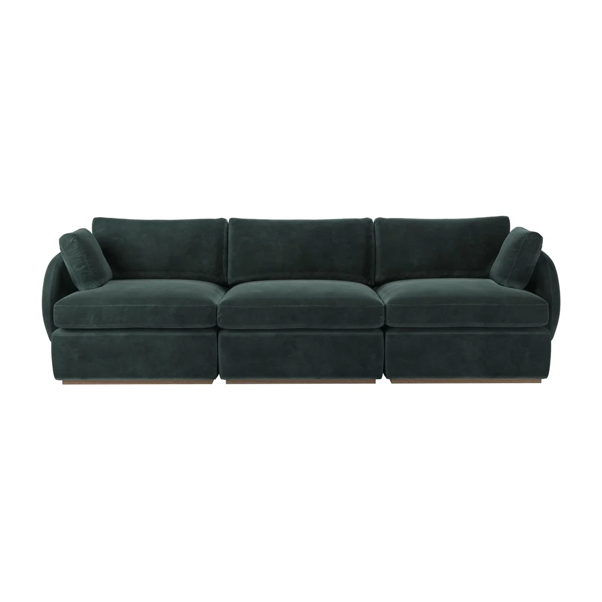 Ren 3 Seat Sofa in Smokey Green Cashmere Velvet – image 1