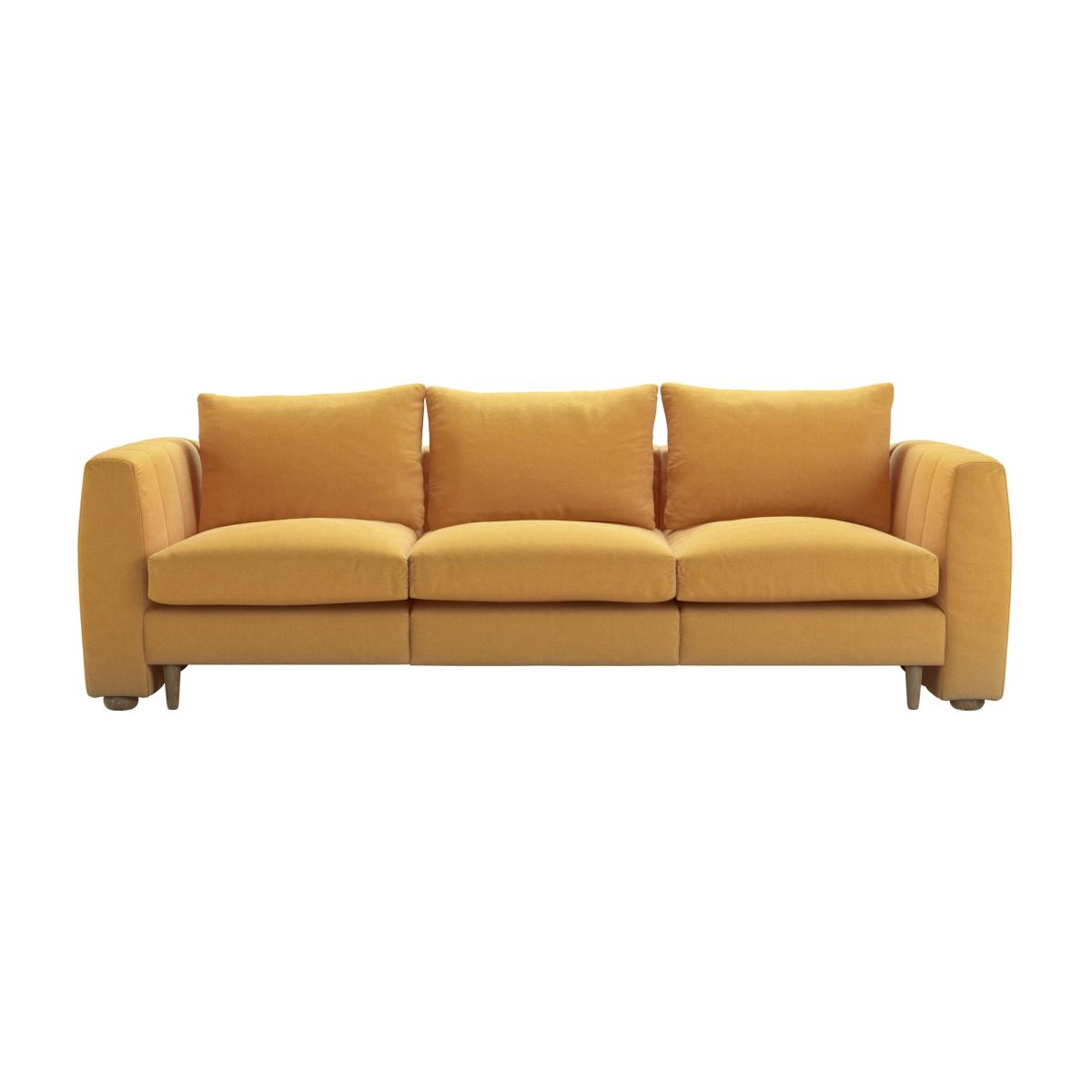 Tiffany Slim 3 Seat Sofa in Ochre Easy Cotton - sofa.com
