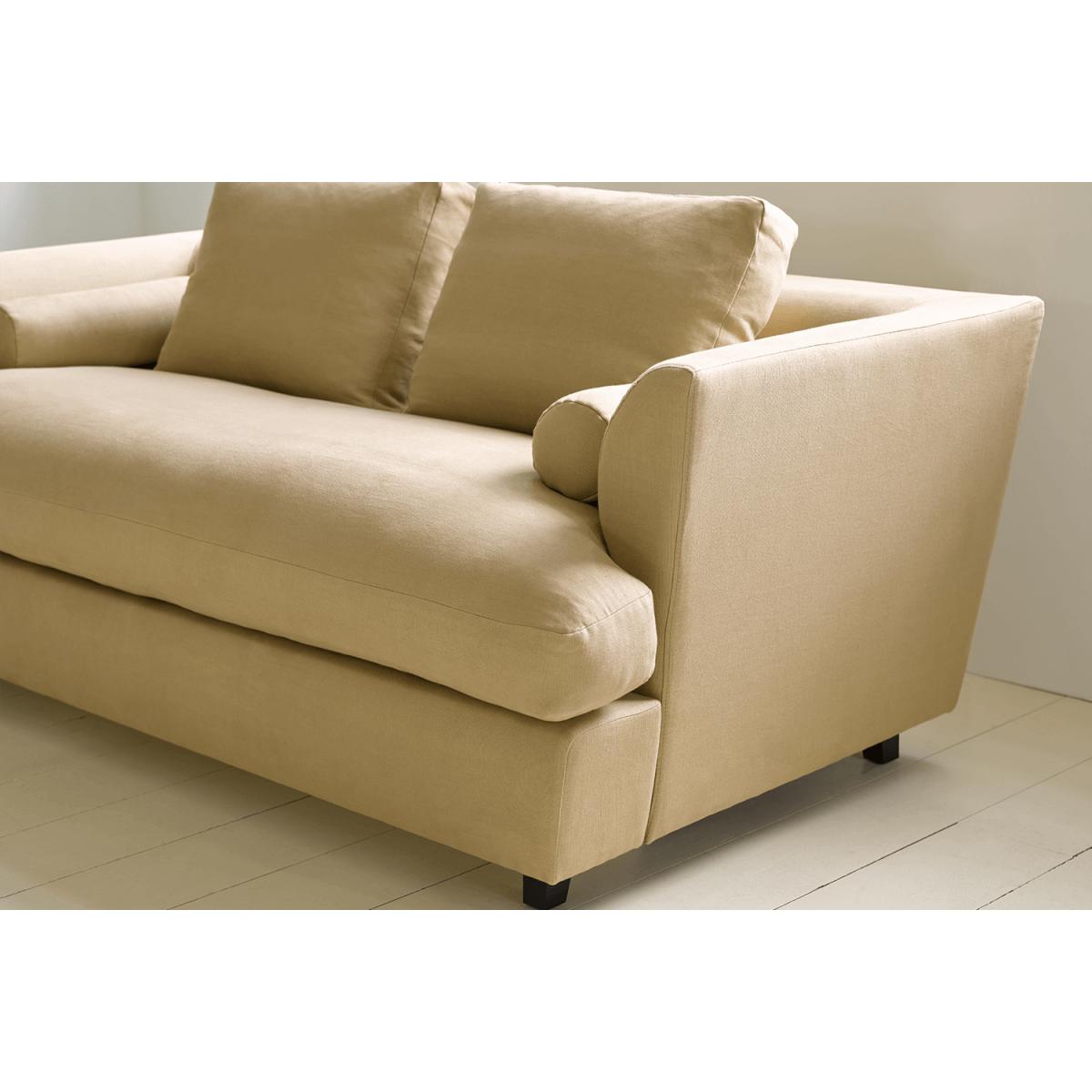 Larsen Three Seat Sofa Bed in Prussian Blue Pure Cotton Matt Velvet - sofa.com – image 8
