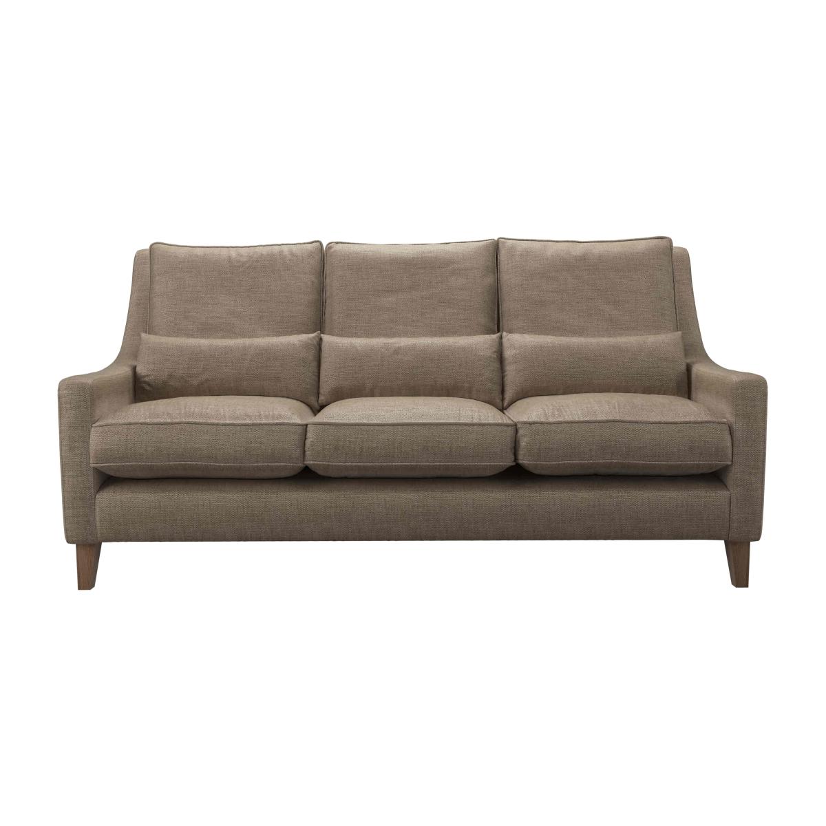 High Back Iggy 3 Seat Sofa in Greige Florence Textured Weave – image 1