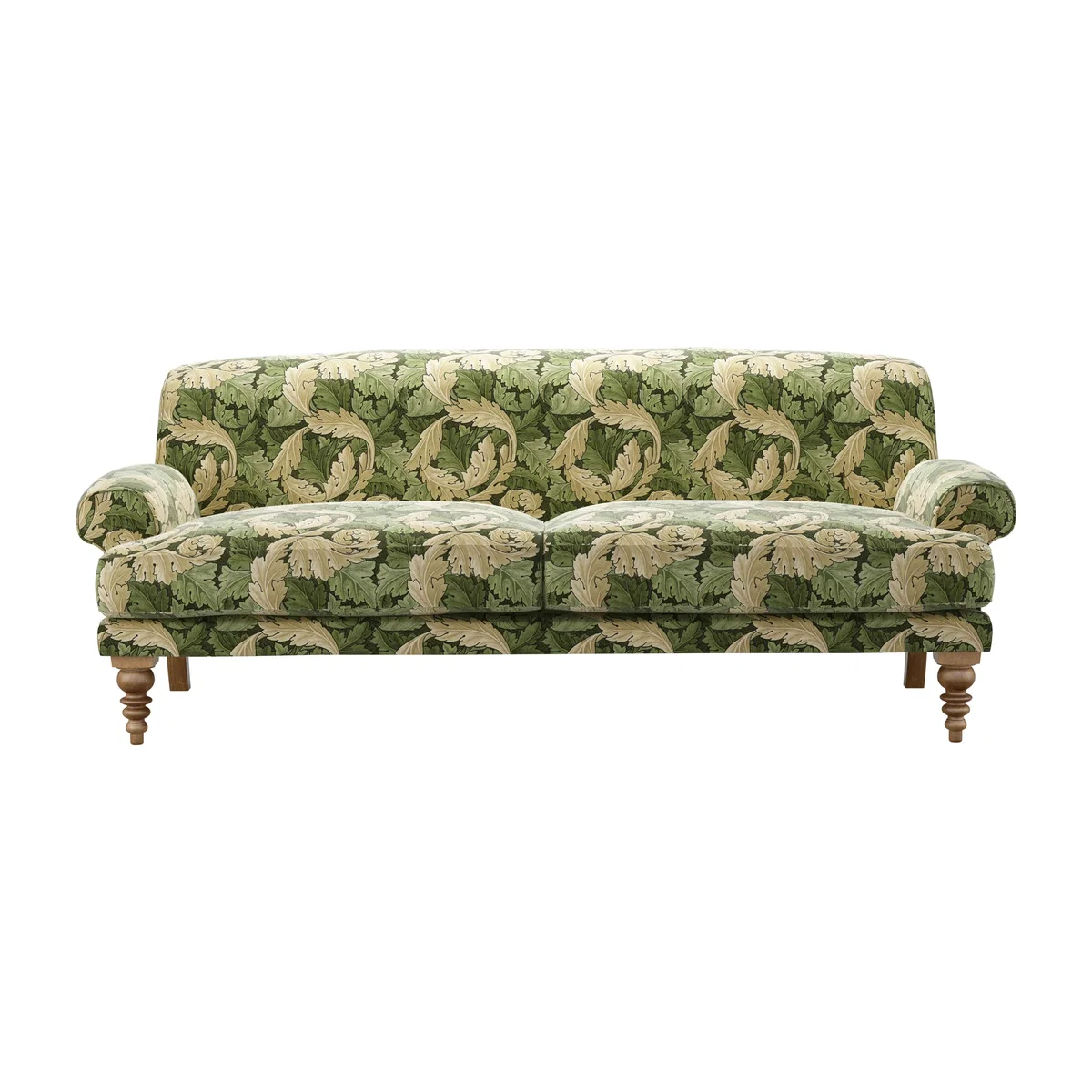Saturday 3 Seat Sofa (breaks down) in Acanthus Velvet Nettle – image 1