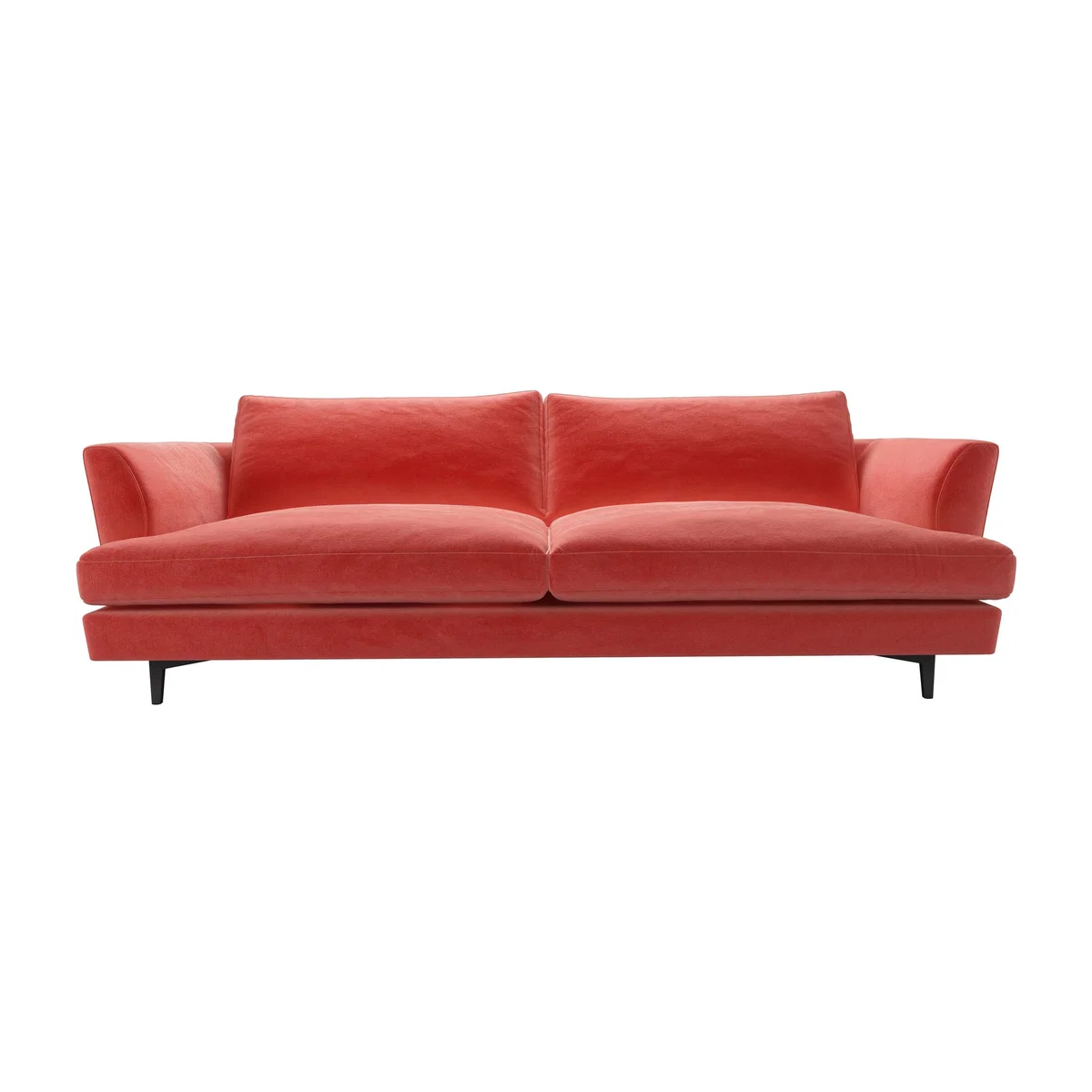 Lars 3 seat sofa in Dusty Rose Cotton Matt Velvet – image 1