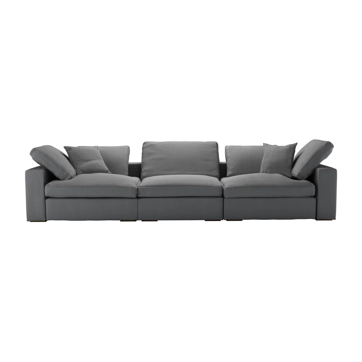 Long Island 3 Seat Sofa in Shadow Brushed Linen Cotton - sofa.com – image 1