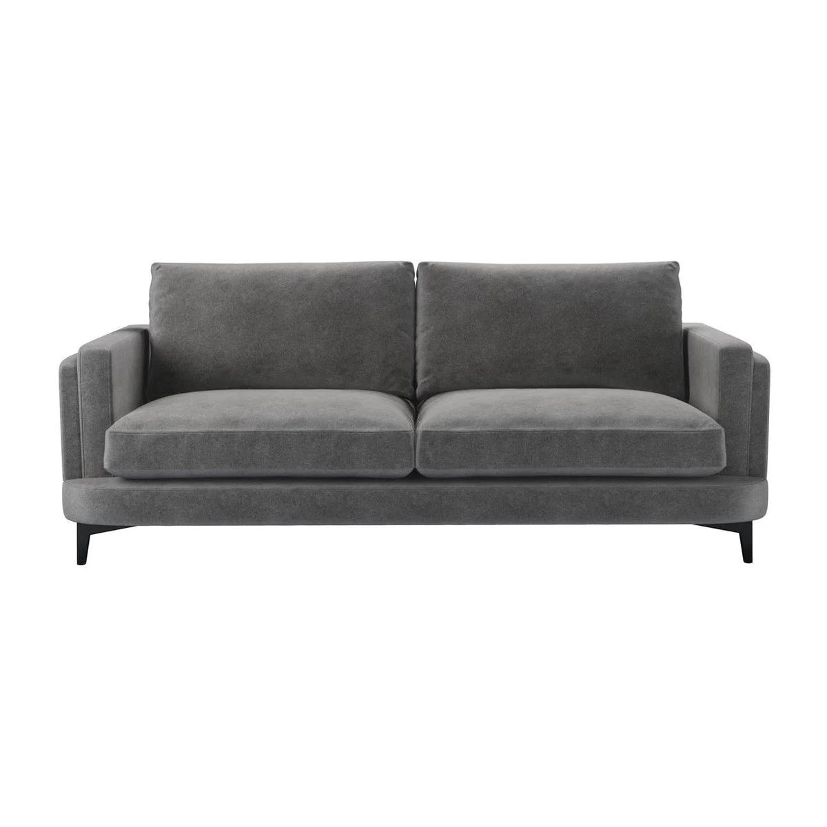 Boston Squared Arm 3 Seat Sofa in Earl Grey Smart Velvet - sofa.com – image 1
