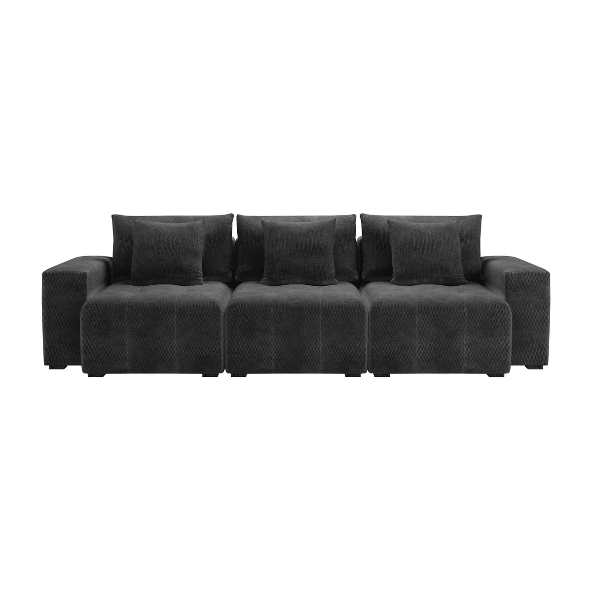 Romy 3 Seat Sofa in Raven Speckled Chenille – image 1