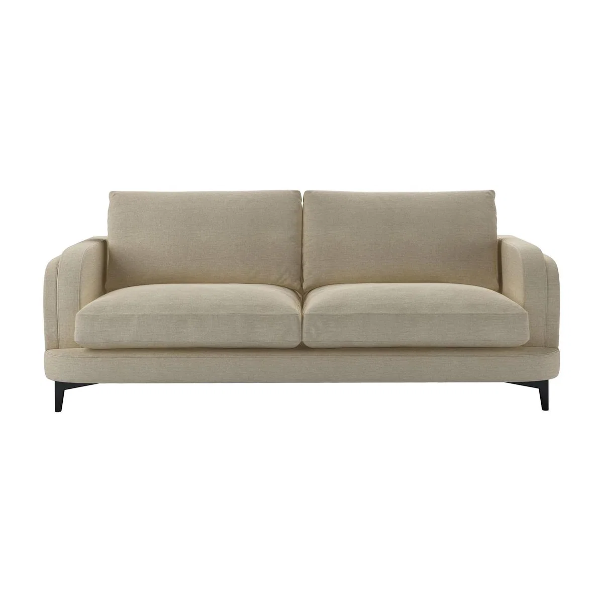 Boston Curved Arm 3 Seat Sofa in Pampas Hygge Smart Linen – image 1
