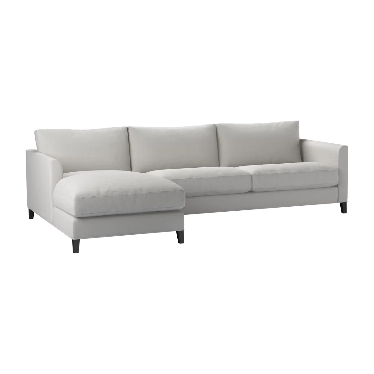 Izzy Large LHF Chaise Sofa in Alabaster Brushed Linen Cotton - sofa.com – image 1