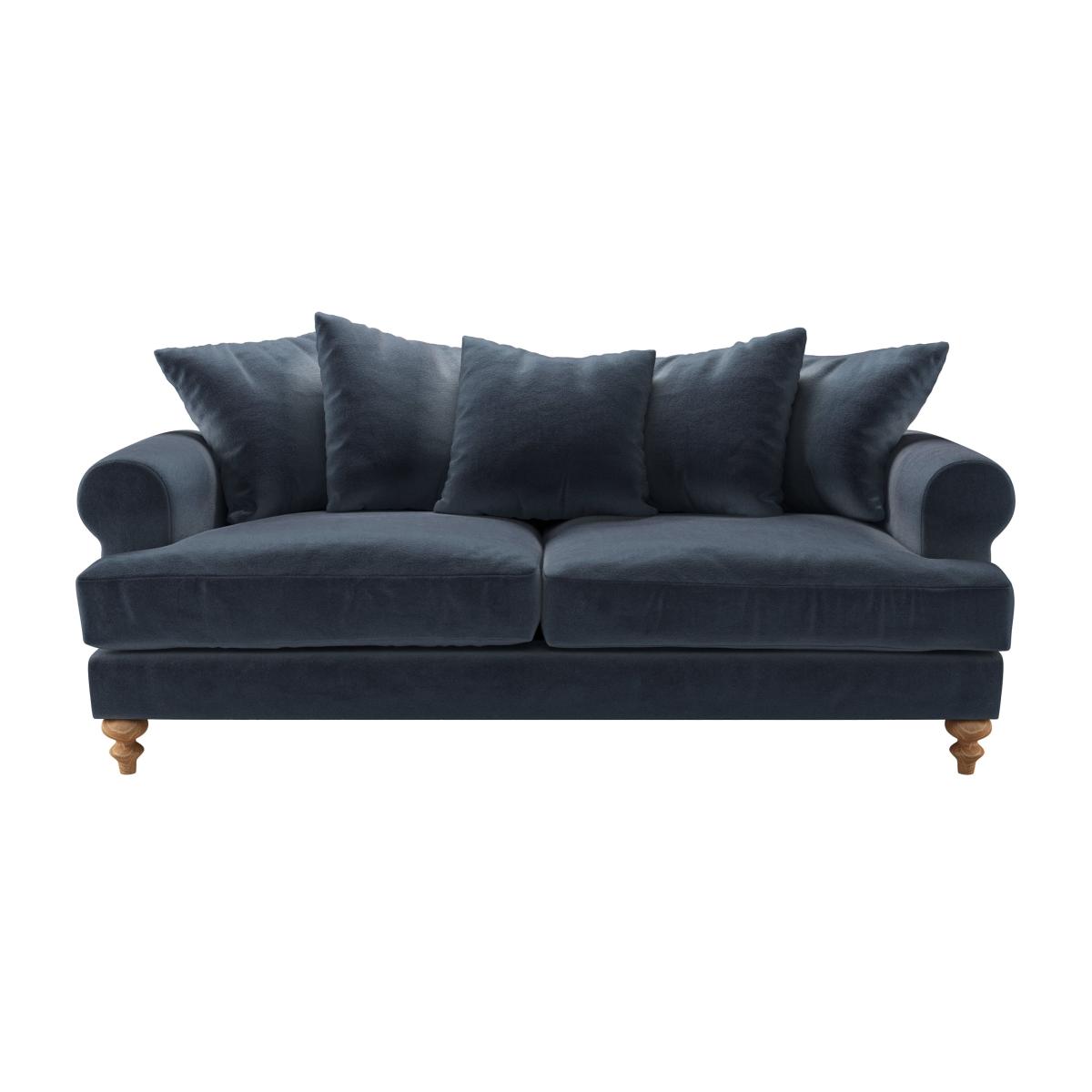 Teddy 3 Seat Sofa in Skyfall Cotton Matt Velvet – image 1
