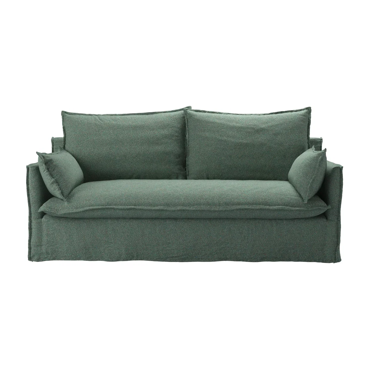 Perfectly Pristine Isaac 3 Seat Sofa in Peacock Plush Tweed Boucle - sofa.com – image 1