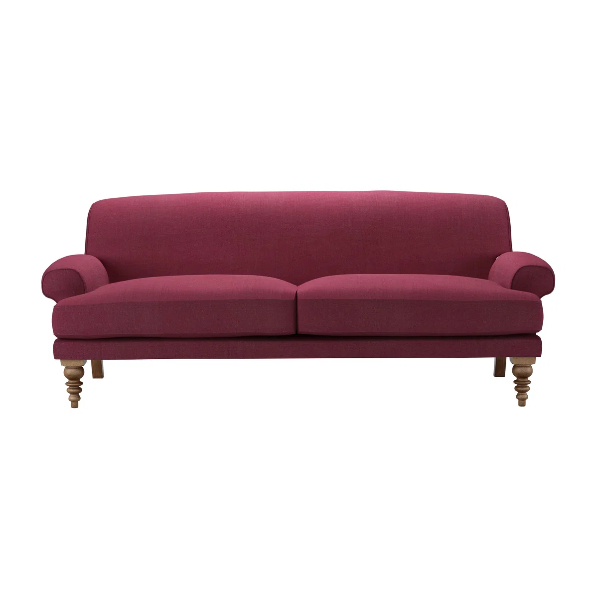 Saturday 3 Seat Sofa (breaks down) in Boysenberry Brushed Linen Cotton - sofa.com – image 1