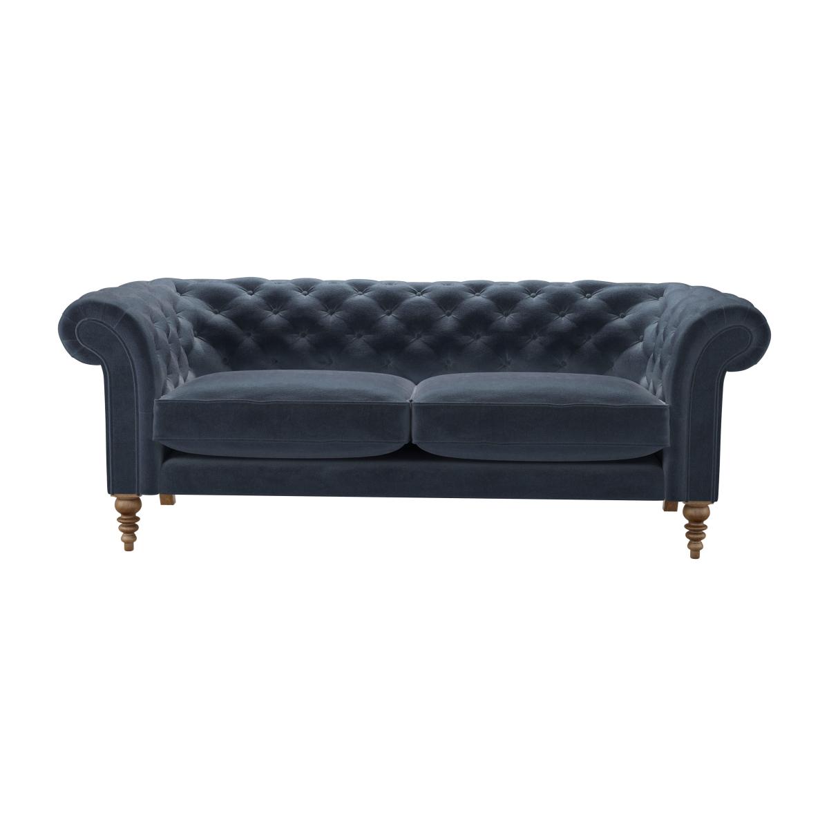 Oscar 3 Seat Sofa in Skyfall Cotton Matt Velvet – image 1