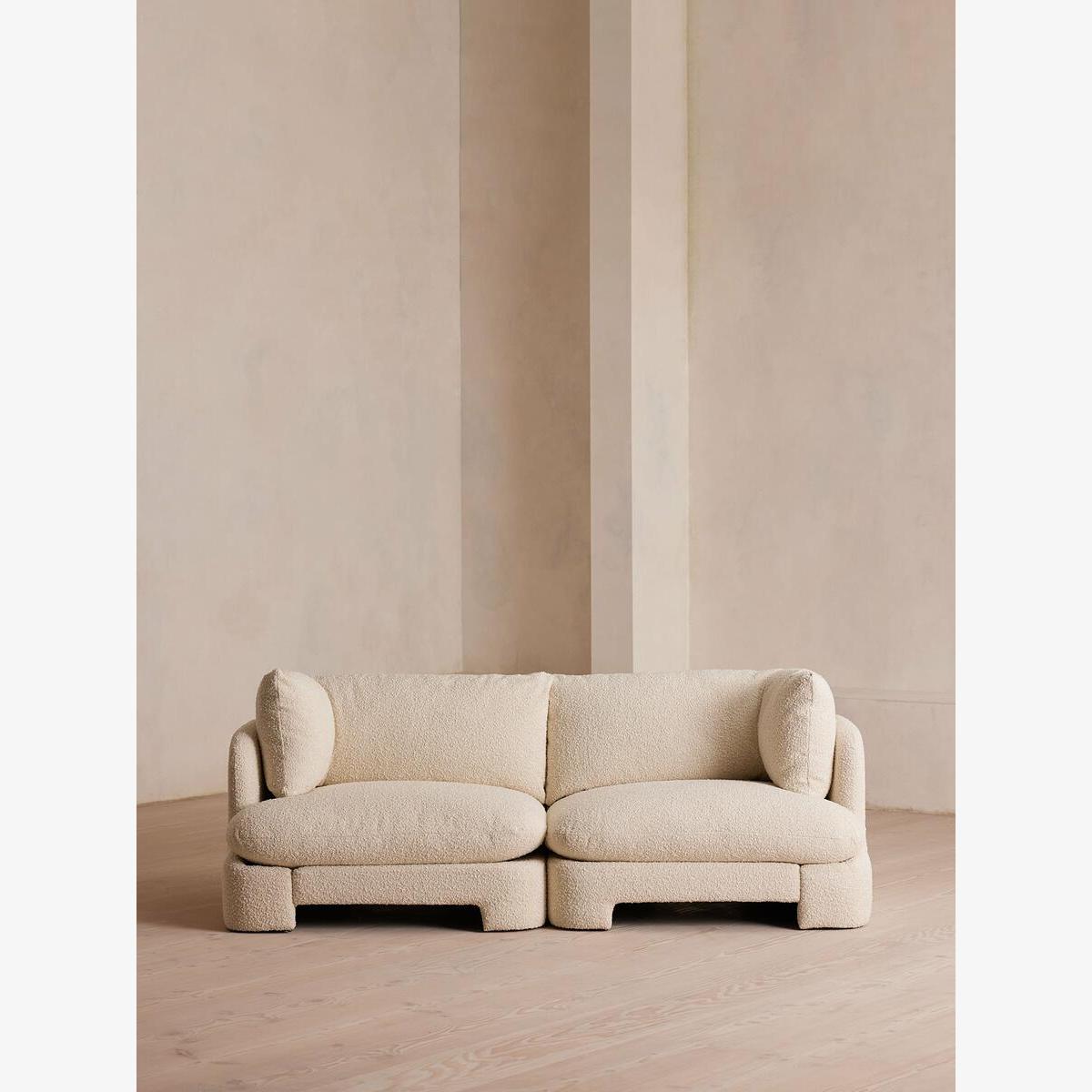 Odell Modular Sofa, Three Seater, Boucle, Natural