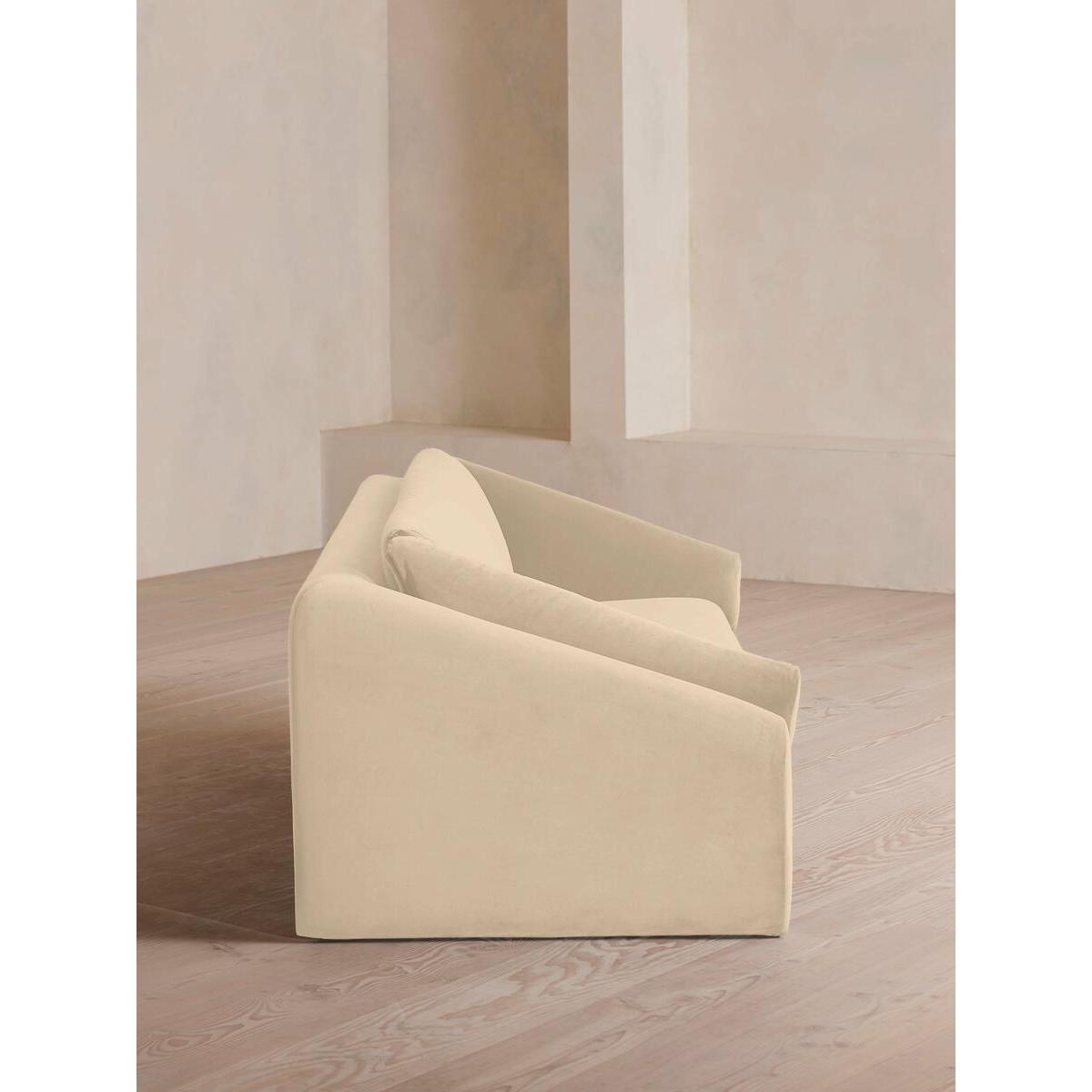 Amble Three Seater Sofa, Velvet, Porcelain – image 3