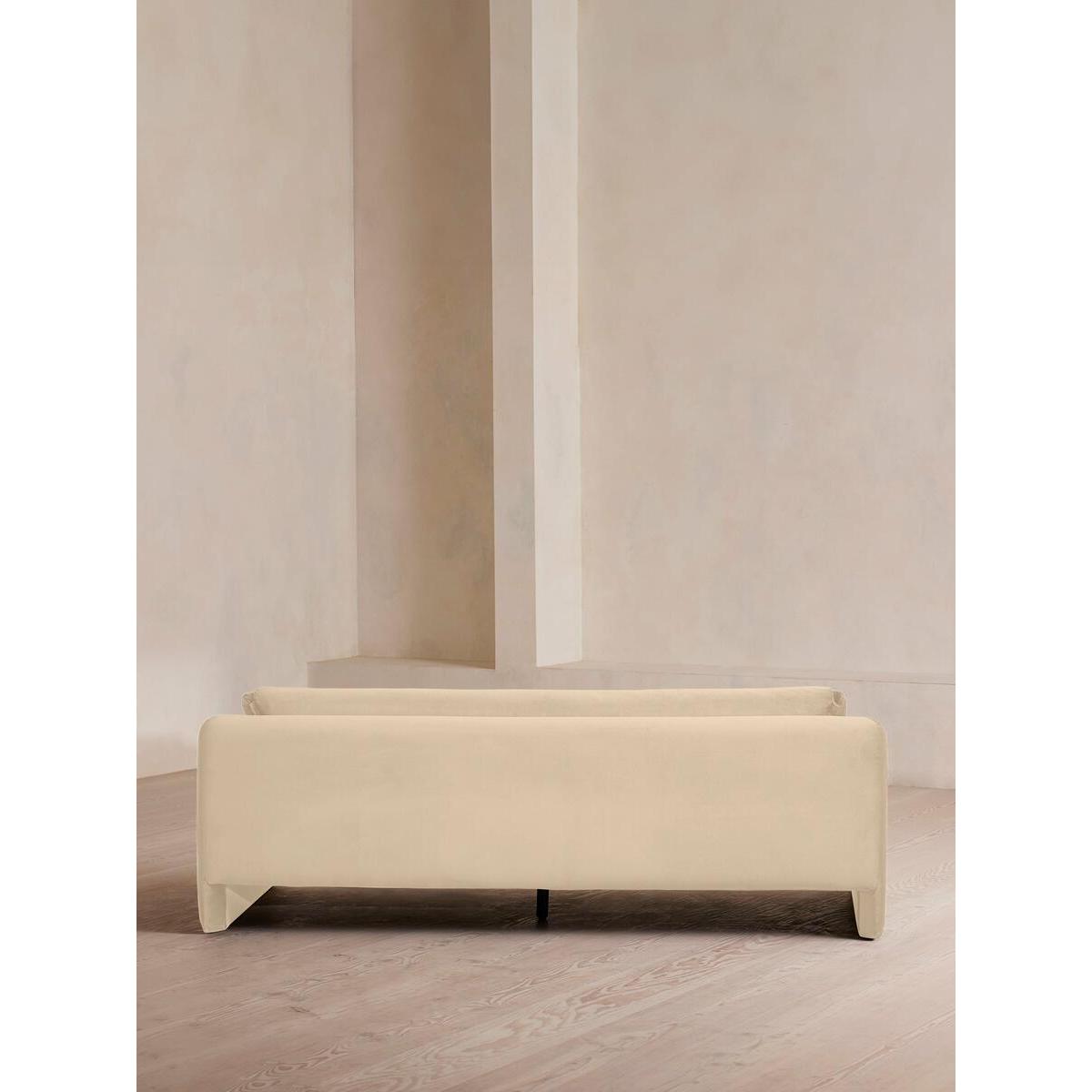 Amble Three Seater Sofa, Velvet, Porcelain – image 4