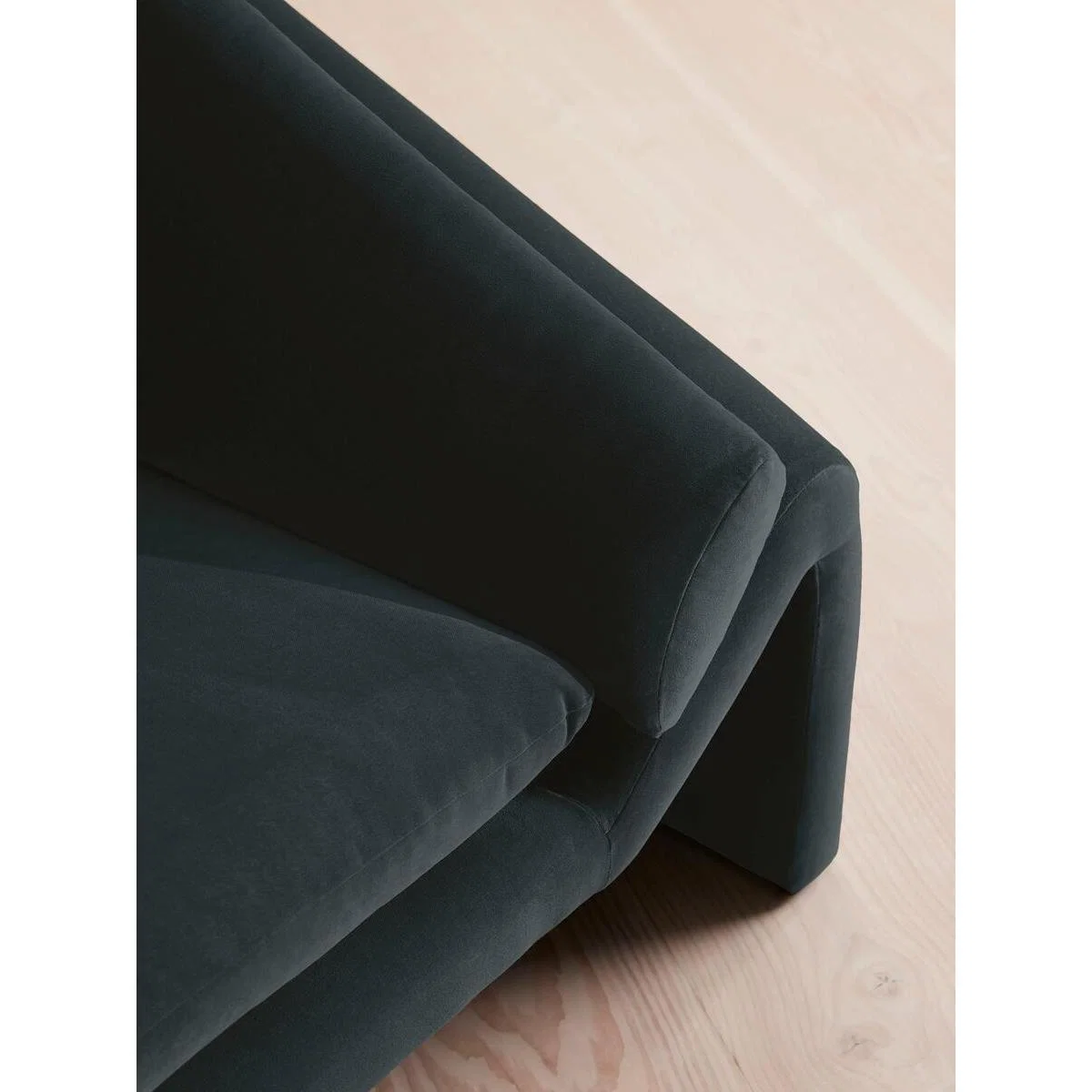 Amble Three Seater Sofa, Velvet, Grey Blue – image 6