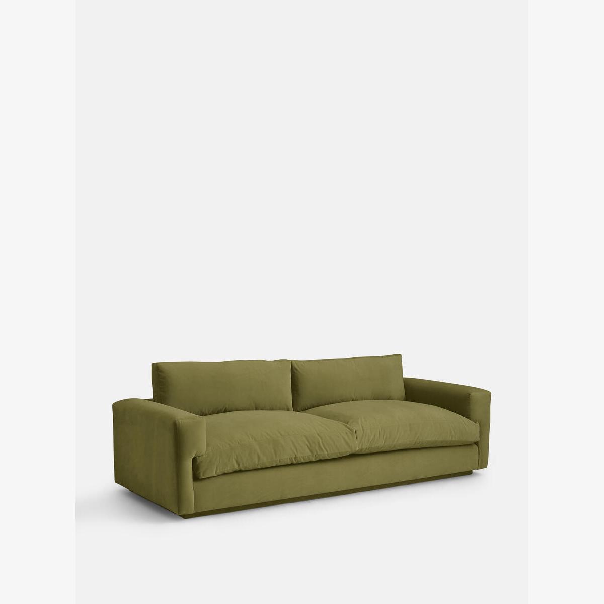 Mossley Three Seater Sofa, Velvet Lichen