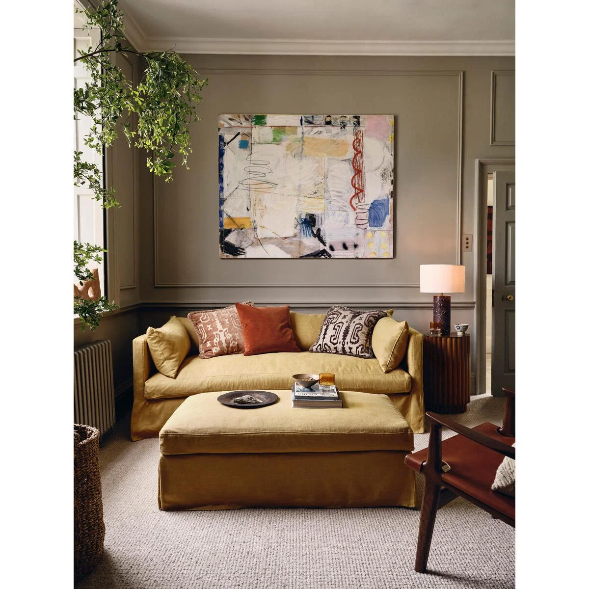 Berens 3-Seater Sofa, Linen Antelope – image 1